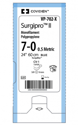 Рисунок 1, упаковка монофиламентного шовного материала Surgipro II