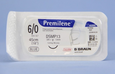 Образовательный центр WETLAB | Premilene - synthetic non-absorbable suture material USP 6/0 EP (Metric) 0,7 